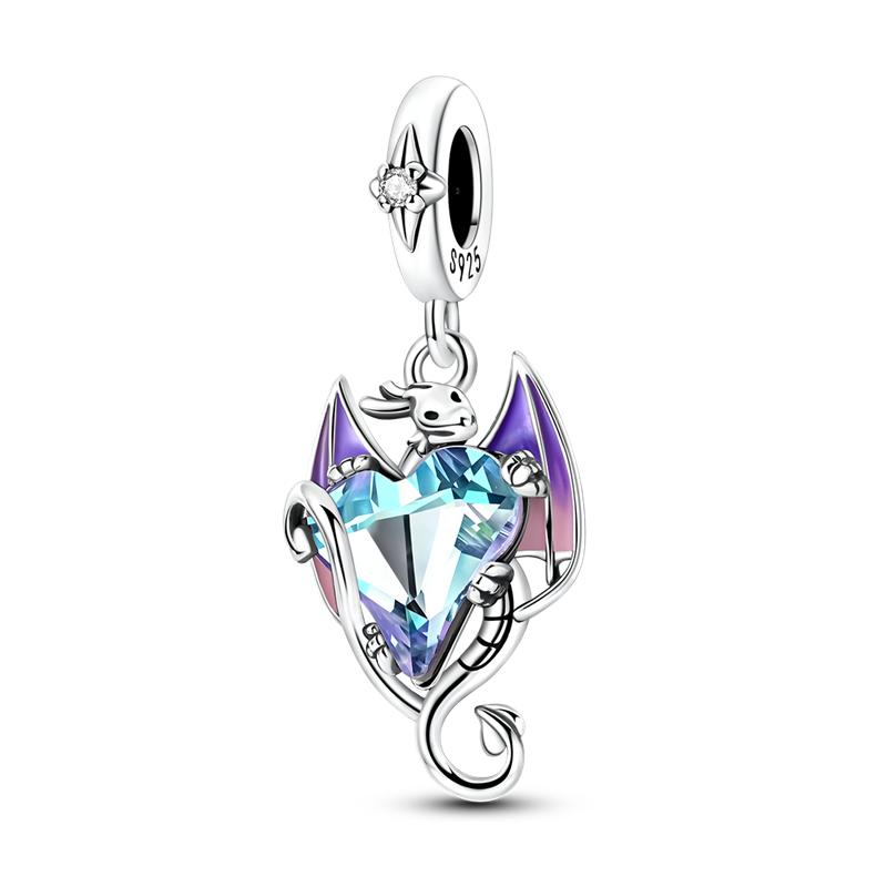 Copper Happy Puppy Lucky Charms Bead Cz Zirconium Bear Blue Elephant Love Dangle Fit Original Bracelet Diy Jewelry