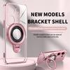 Redmi Note 14 Pro Luxury Clear Plating Magnetic Bracket Case For Xiaomi Redmi Note 13 Pro 5G 4G Note 13 Pro+ Plus Stand Cover