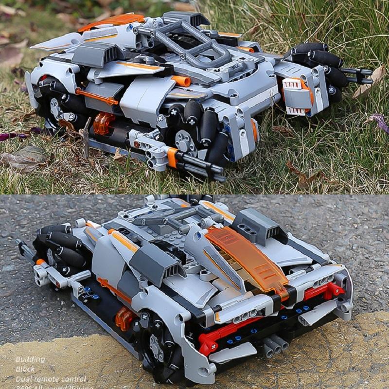 MOULD KING 15052 Строительный блок для детей, технические игрушки для автомобилей, MOC Bricks, радиоуправляемый моторизованный грузовик «Буря в пустыне», модель грузовика, детский подарок на день рождения