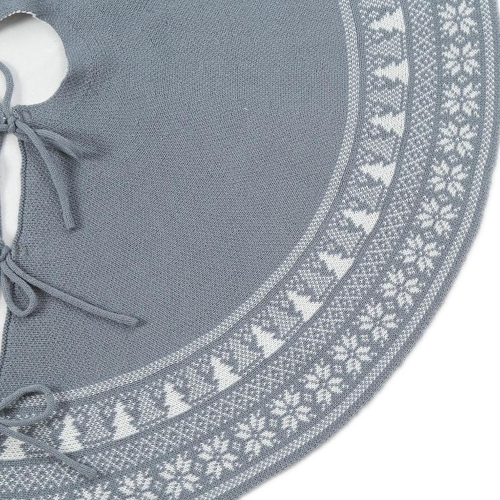 Вязаная юбка в виде рождественской елки, деревенская толстая юбка в виде снежинки, праздничное украшение для фермерского дома, декор для домашней вечеринки