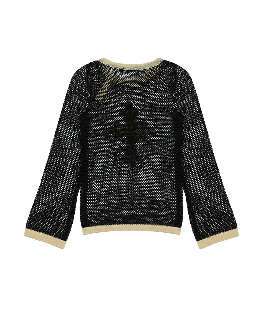LUVISTRUE Sm Cross Mesh Knit(Charcoal)