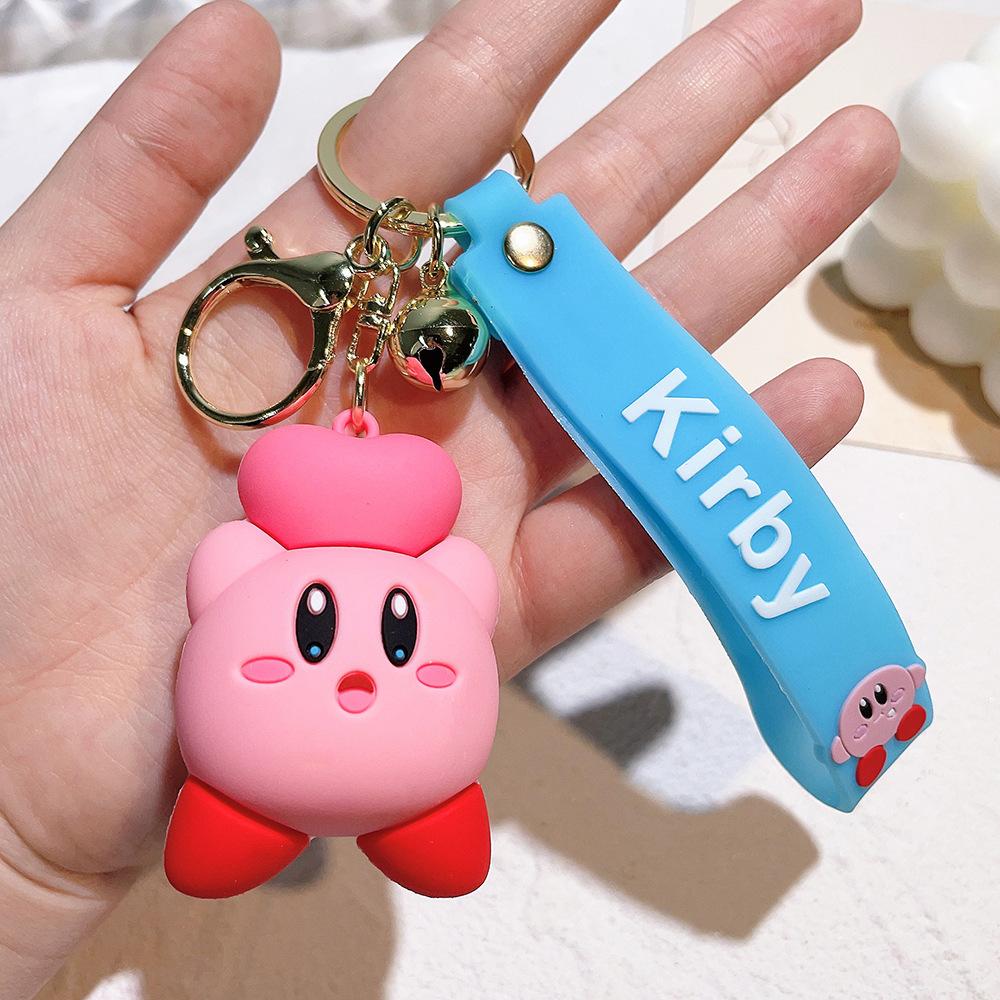 Kirby Cartoon Doll Keychain, Creative And Personalized Car Couple Bag Key Pendant, Backpack Ornament Key Chain, Holiday Gift.