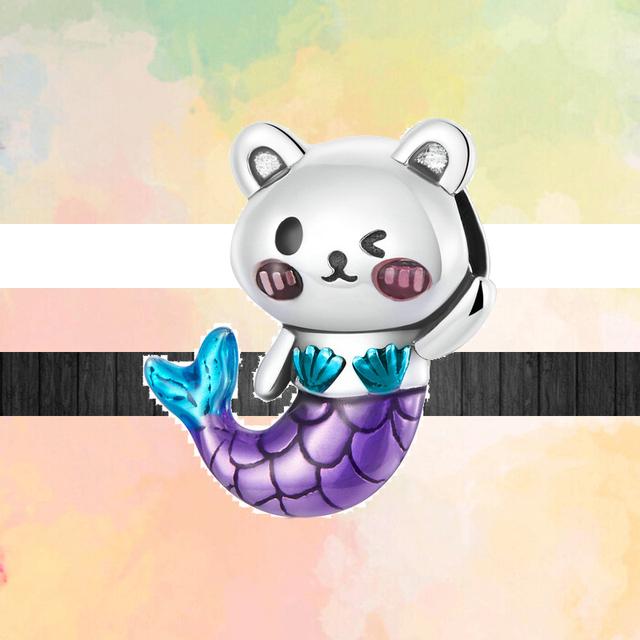 Новый стиль животных Lucky Cat Собака Панда Медведь Лев Змея Кролик Бусины «сделай сам» подходят оригинальные модные подвески Серебряный цвет Браслеты Ювелирные изделия