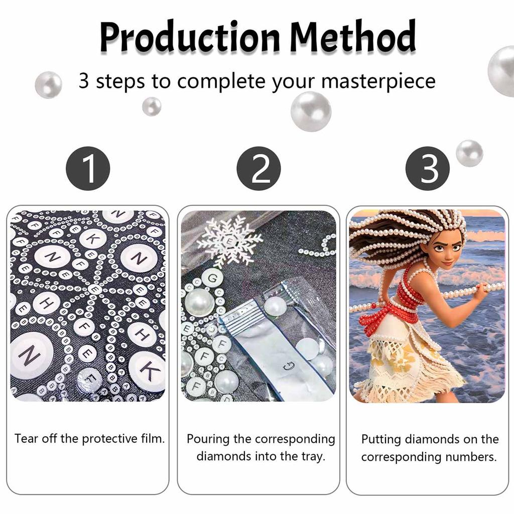 Disney Moana Творческий набор для жемчужной живописи 5D DIY Мозаика с жемчужной вышивкой Набор для вышивки крестом для домашнего декора