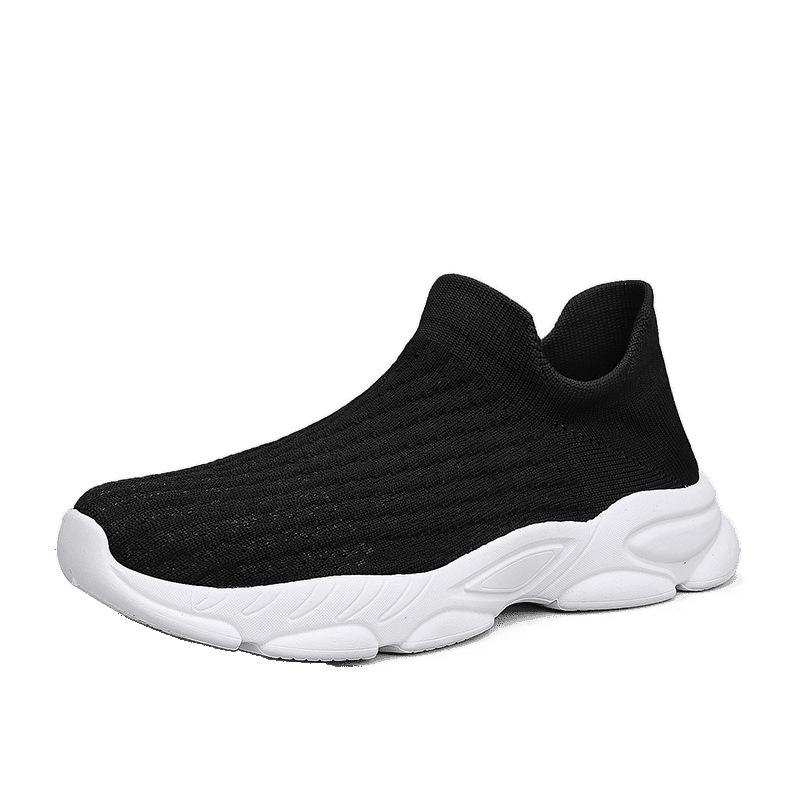 Summer New Mesh Breathable Casual Sports Shoes Men's Lazy One-pedal Socks Shoes New Flying Woven Shoes Men's Shoes