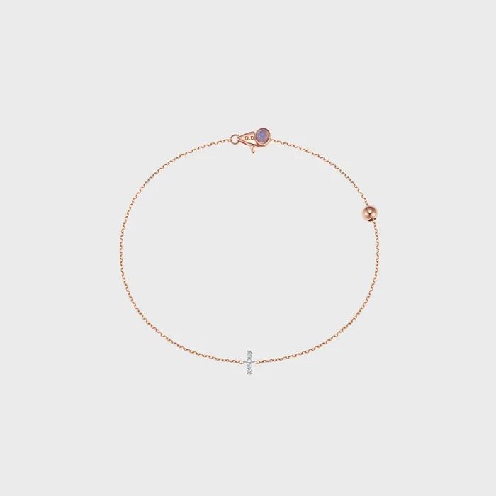 Signature D Lab Diamond Gold Bracelet JDRBQ6S46HC