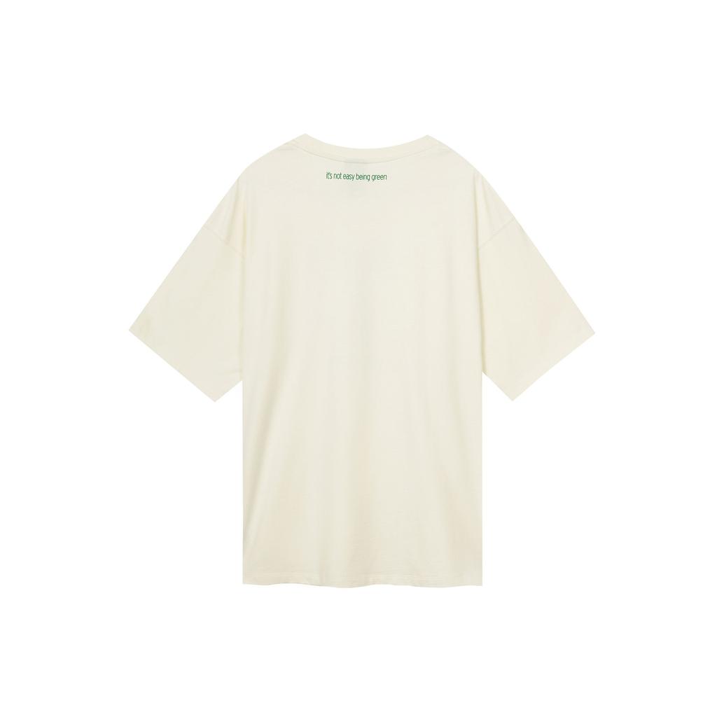 Adidas Originals Trefoil Kermit Logo Print Спортивная футболка с круглым вырезом и короткими рукавами Топы унисекс Off-White GQ4152