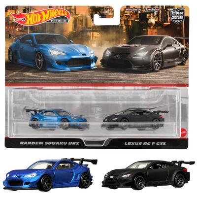Mattel Hot Wheels Premium 2-упаковка Pandem Subaru BRZ/Lexus RC F GT3 (От 3 лет и старше) HKF51