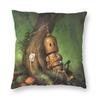 Robot Charging Square Pillowcase Polyester Linen Velvet Pattern Zip Decor Pillow Case Room Cushion Cover