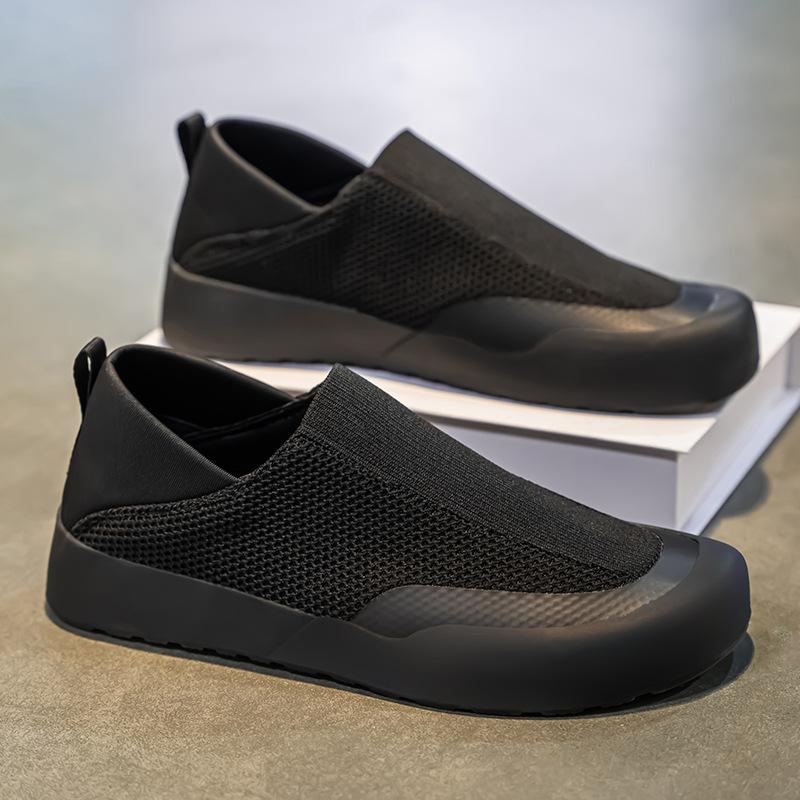 Мужская уличная обувь новая весенняя сетчатая повседневная обувь мягкая подошва универсальная низкая обувь тренд обувь-лоферы на одной педали