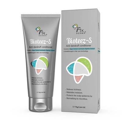 FIXDERMA Bioteez-S Натуральный кондиционер для сухих волос с 1% м/м. Салициловая кислота | Уменьшает перхоть | Делает волосы блестящими и мягкими 75 мл, 1 шт.