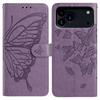 For iPhone 17 Pro Case Butterfly Imprinted Wallet Stand PU Leather Flip Phone Cover with Strap