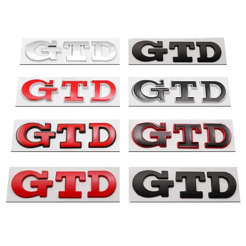 3D Metal Letters Car Rear Trunk Badge GTD Logo Emblem 7 6 5 4 GTD Sticker MK2 MK4 MK5 MK6 MK7 Accessories