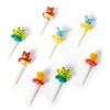 8 шт. вилка для фруктов с изображением животных из мультфильмов, фруктовая палочка, палочка для обеда, вилка для торта, вилка для еды, палочка для бутерброда, украшение для шведского стола