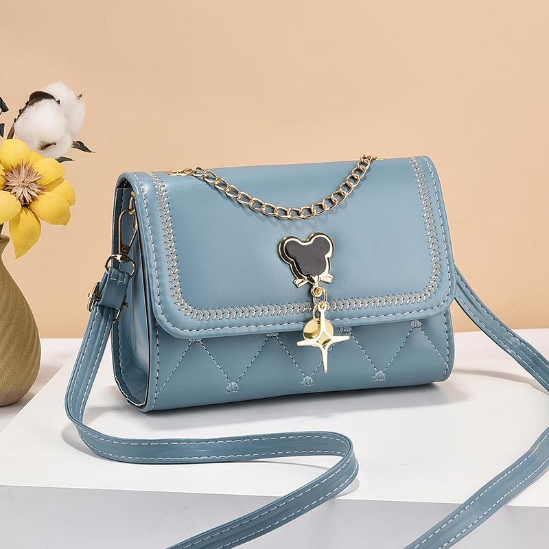 Модная женская сумка кроссбоди с Микки Маусом: Трендовая, фактурная, высококлассная маленькая квадратная сумка через плечо