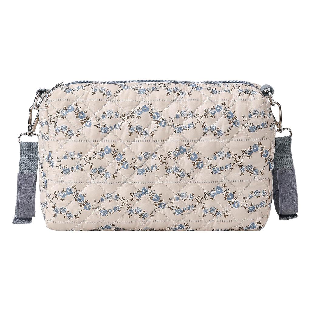 Floral Outdoor Diaper Bag Multifunctional Reusable Portable Stroller Organizer Bags with Stroller Hooks for All Strollers