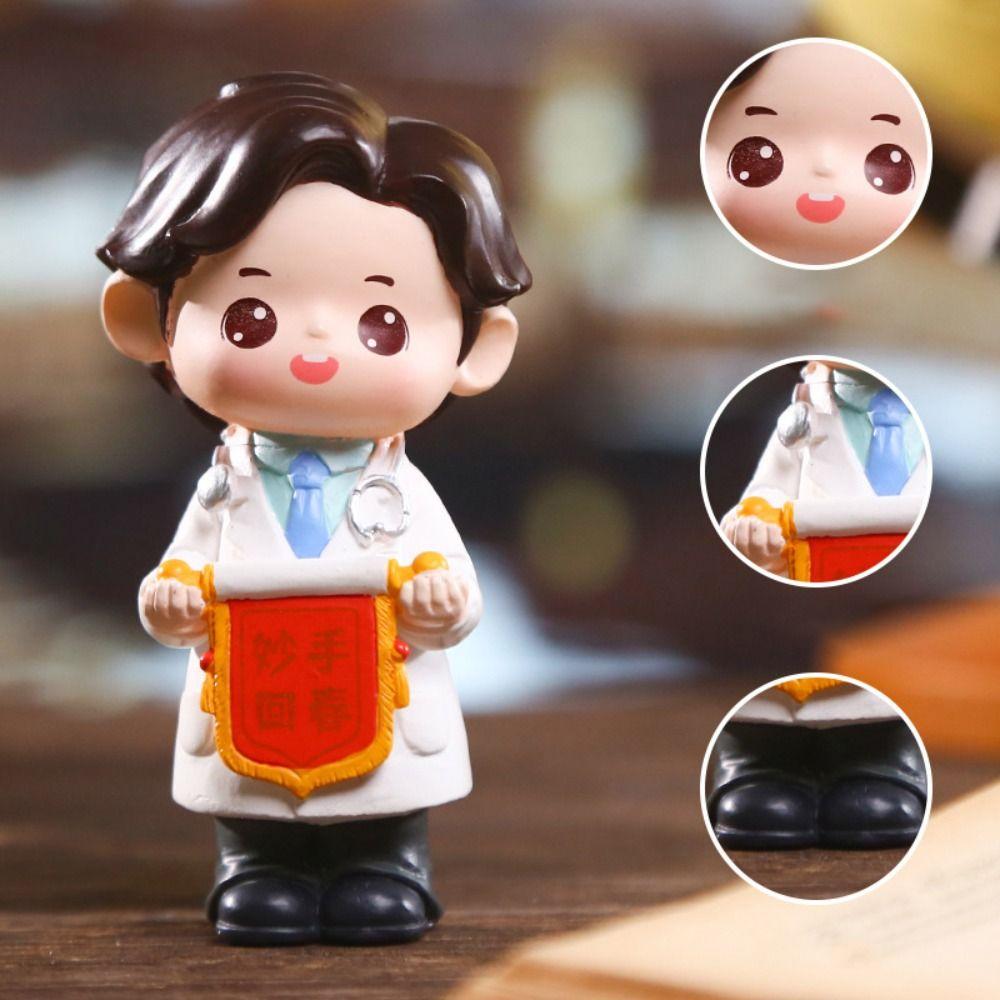 DlY Doctor Garage Kit Resin Doctor Nurse Model Statue Exquisite Doctor Nurse Figurine Home Decor