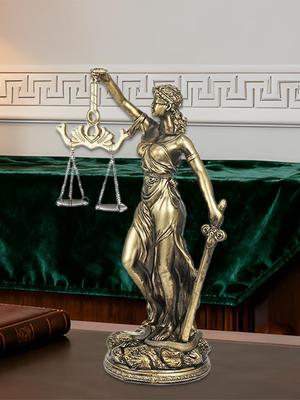 Фигурка Леди Правосудия Смоляная Настольная Скульптура Весы Правосудия Скульптура для Дома Офиса Кабинета Гостиной Спальни Прикроватной