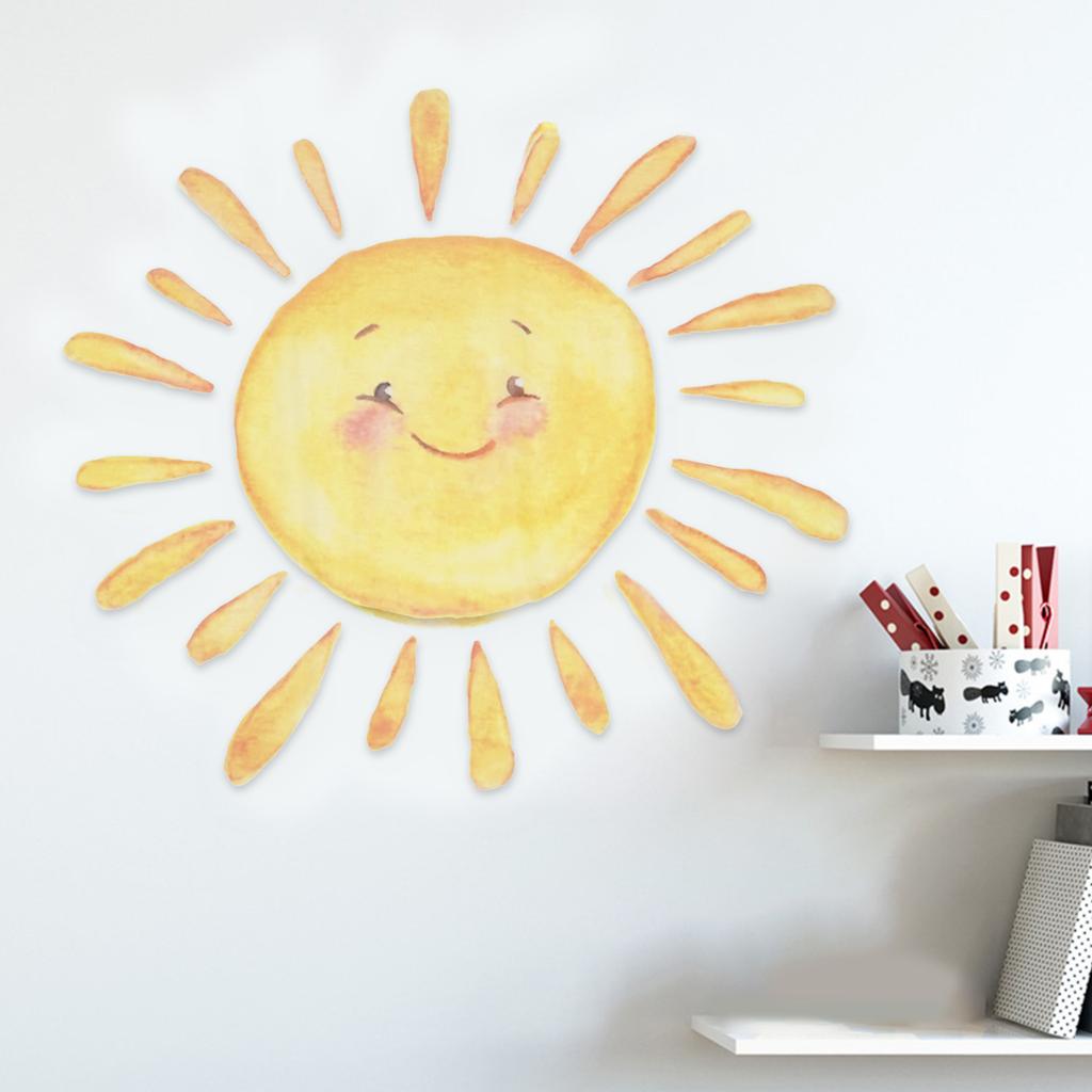 Children's Bedroom Cartoon Sun Wall Stickers Decorative Wall Stickers Convenient Removal Heat Removal PVC Material For Porches