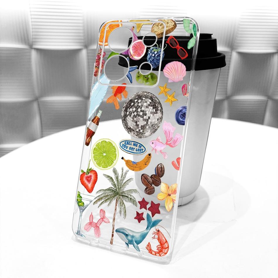 For Xiaomi Poco X6 Pro PocoX6 Cute Flower Butterfly Cat Painted Case For POCO X 6 X6Pro Soft Silicone TPU Phone Cases