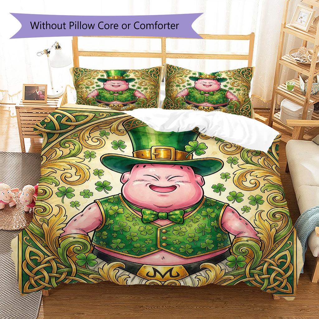 MandalaDragonball Pattern Bedding Quilt Set Quilt Cover Pillowcase Home Decoration Birthday Gift (1 * duvet cover + 2 * pillowcase, without core)