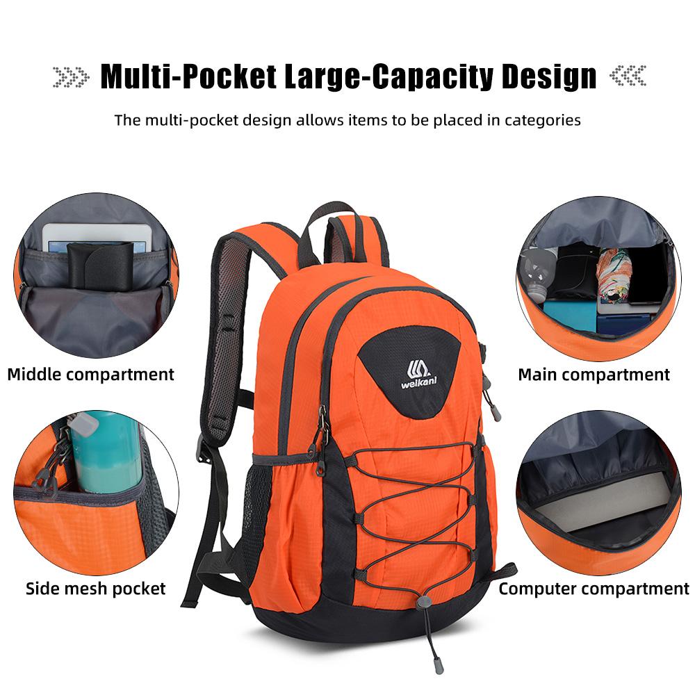 Рюкзак для походов на открытом воздухе, 20 л, водонепроницаемый рюкзак для кемпинга для мужчин и женщин, легкий складной