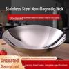Homeglen Extra-Thick Stainless Steel Double-Handle Round Bottom Wok