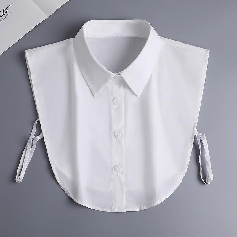 Women's White Pointed Fake Collar for Autumn and Winter - Versatile, Warm Shirt and Sweater Collar Accessory