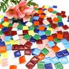 100/300/500pcs Mixed Color Mosaic Tiles, Square Crystal Glass Mosaic, Are Colored Glass Art, Handmade Crafts, and Home Decoration
