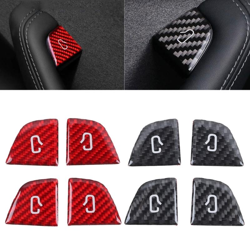 Precisions Fit Door Switches Button Protective Film for Select Model Carbon Fiber Resin Car Interior Upgrades Accessory