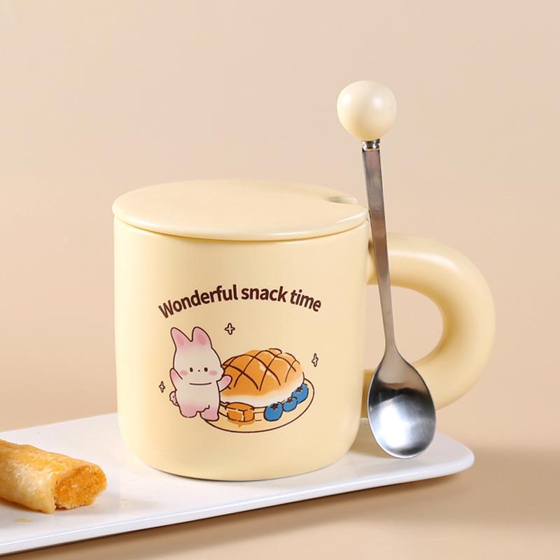 Керамическая Кружка для Хлеба Милая Чашка для Молока Чашка для Молока Общежитие Чашка для Питьевой Воды Кружка Высокий Внешний Вид