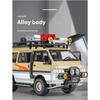 Масштаб 1/24 Mitsubishi Delica Внедорожник Полный привод Минивэн Литой сплав Металлическая модель автомобиля Звук и свет Классическая симуляция Коллекционные