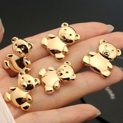 5/10 Pcs/lot Bear Shape Gold Animal Style Sewing DIY Button Decor Buttons Clothes Accessories