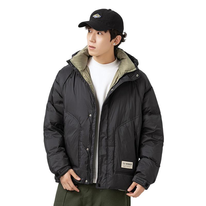 Модная брендовая куртка-пуховик с капюшоном высокого класса, мужская новая зимняя ветрозащитная теплая куртка, модная мужская одежда