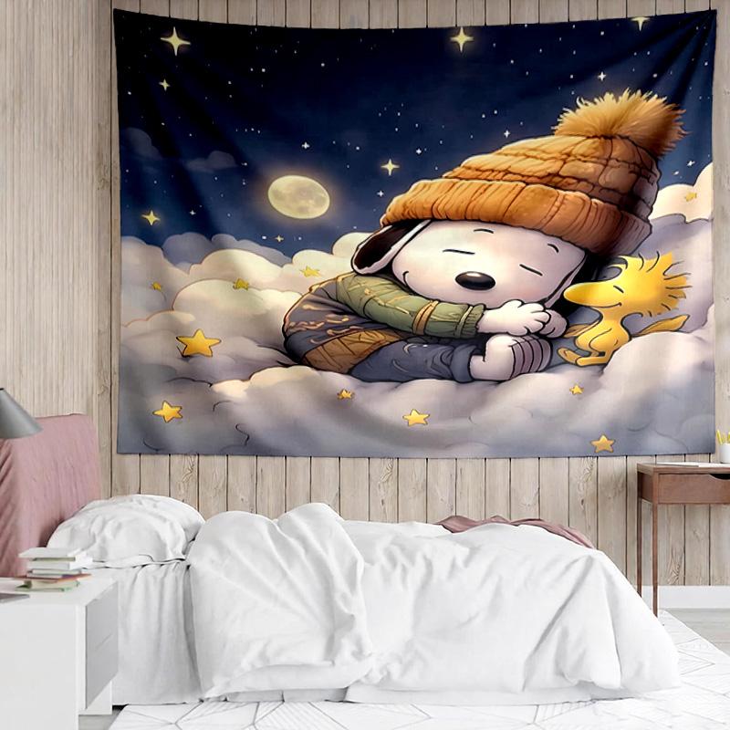 Happy Puppy Tapestry for Bedroom Aesthetic Classroom Tapestries Wall Hanging for Living Room Dorm Office,Ideal Creative Gift