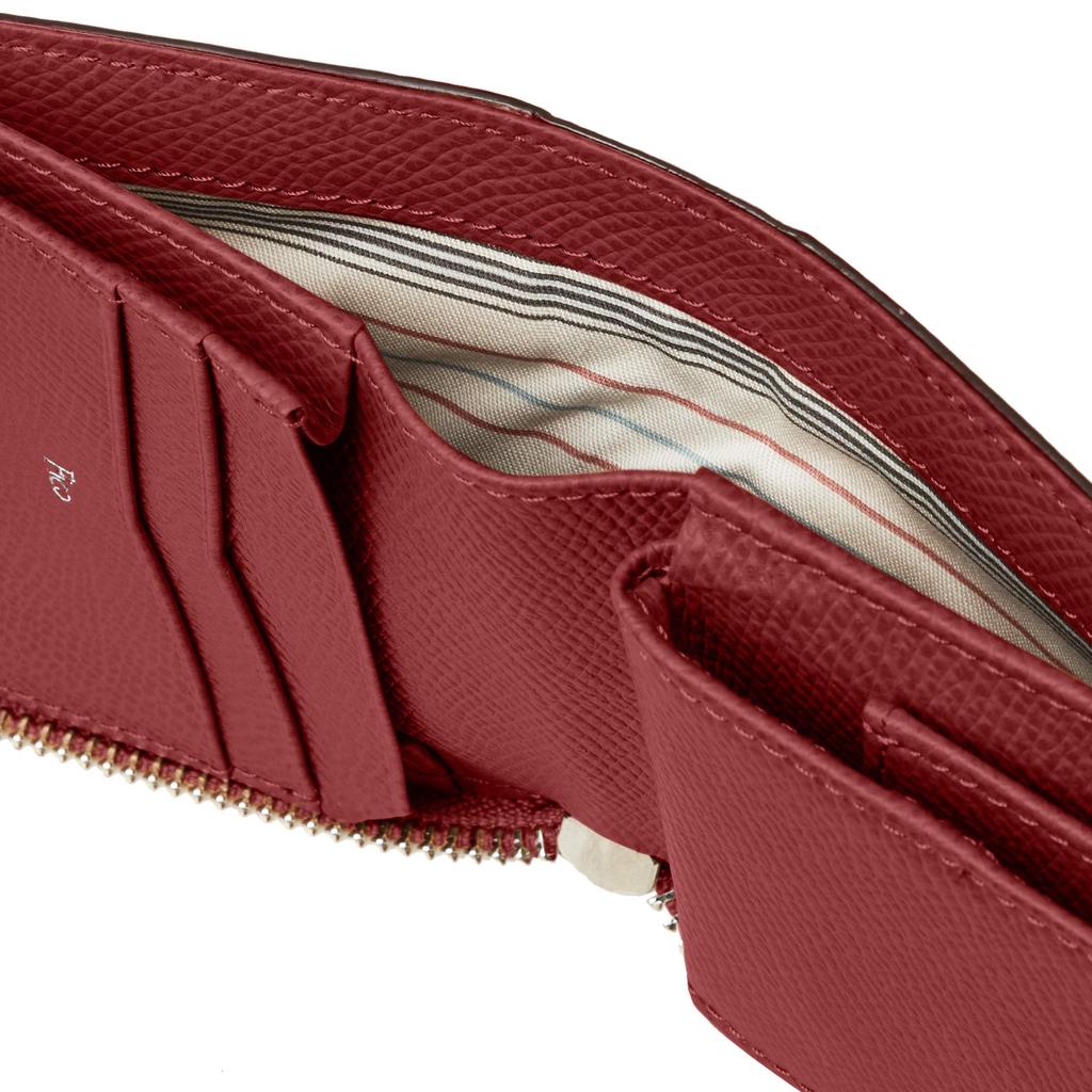 Мужской мини-кошелек Fico Inigio с большой молнией, бифолд, винный, 58898