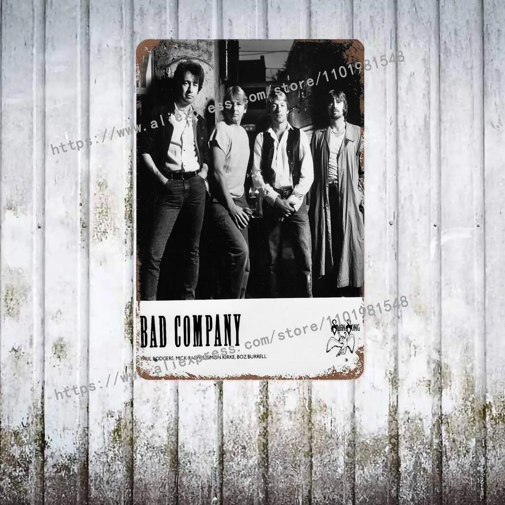 Bad Company Band металлический декор постер винтажная жестяная табличка металлическая табличка декоративная табличка для паба бара мужской пещеры клуба настенное украшение
