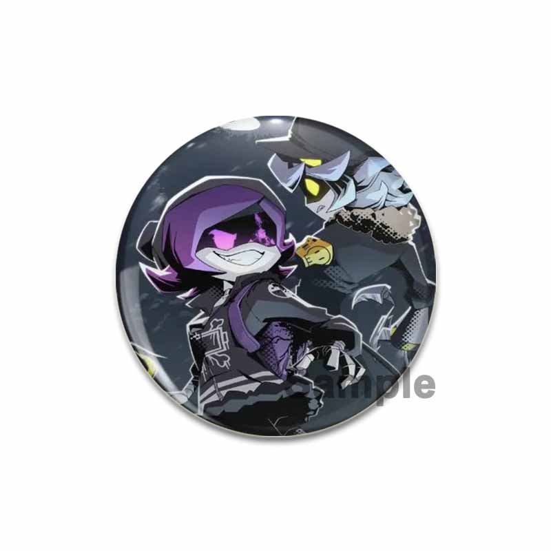 32/44/58 мм милые значки аниме-сериала забавный значок кота енота интересные мультяшные животные броши рюкзак одежда подарок аксессуар