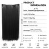 24 Inch Long Synthetic Hair Extension With 5 Hair Clip Synthetic Hair Long Straight Clip Hair Extension Natural Wig Black Brown Women High Hair Piece
