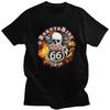 Мужские футболки на заказ Born To Ride Route 66 100% хлопок Футболки Трасса Америки Повседневные футболки Одежда