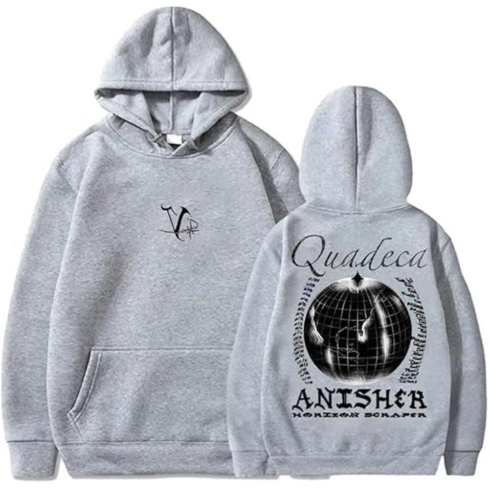 Худи с принтом Quadeca Vanisher Tour 2025, унисекс, стильное, повседневное, с длинным рукавом, пуловер