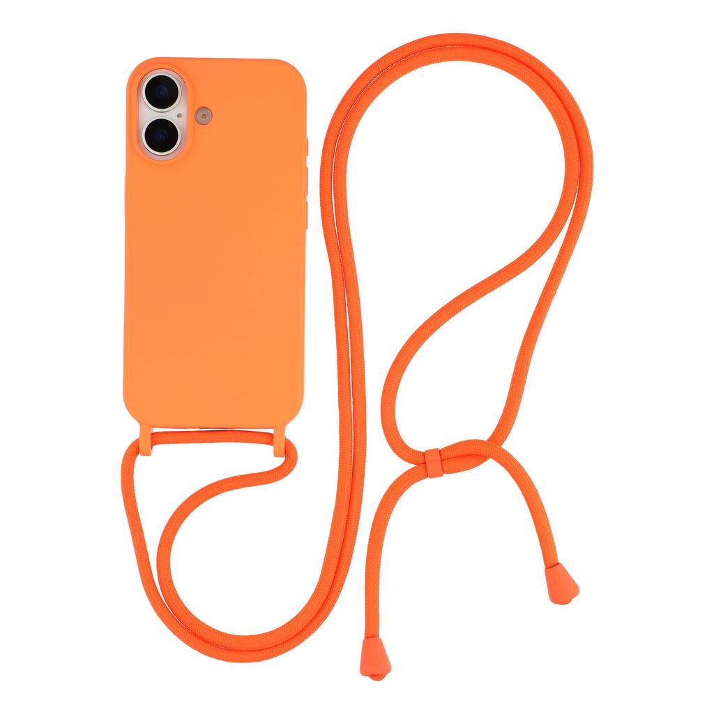 For iPhone 17 Case Liquid Silicone Protective Phone Cover with Crossbody Lanyard