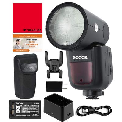 Японское одобрение Godox Sony Совместимая вспышка Стробоскоп 76 Вт TTL Круглая головка HSS Японское руководство пользователя [Официальный дистрибьютор/Техническая маркировка] V1-S