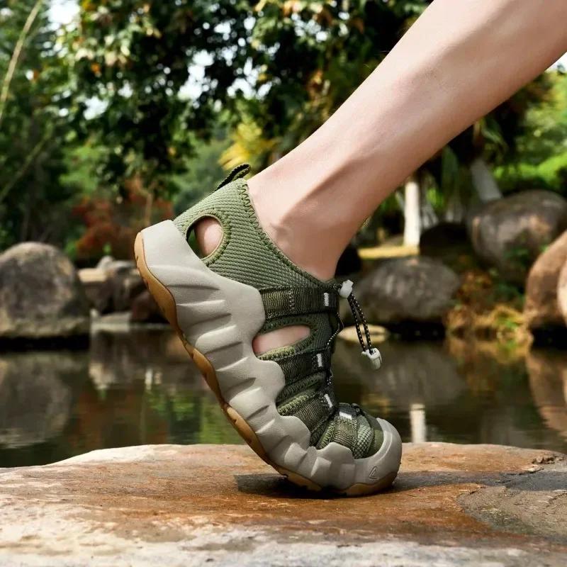 Быстросохнущие водные туфли мужские пляжные аквашузы летние для активного отдыха треккинга кемпинга пешего туризма сплава по реке похода по тропическому лесу альпинизма катания на лодке