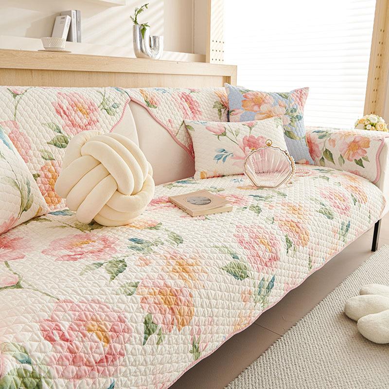 New Pure Cotton Sofa Cushion for All Seasons, Anti-slip Cushion, Cotton Leather Sofa Cover, Simple Modern Cover Cloth