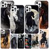Чехол для телефона Animal Black Horse для iPhone 17 Air 16 Pro Max 16E 15 + 14 Plus 11 12 13 Mini 7 8 SE Подарок Печатный Чехол Fundas 16 Pro