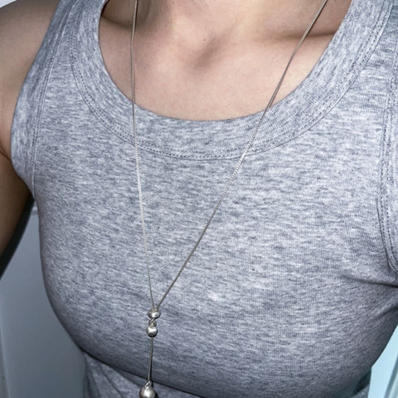 Easy Thingz Matt Ball Long Necklace