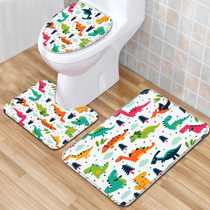 Bathroom Floor Mat Bathroom Mat Toilet Three-Piece Set