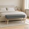 Double Layer Bench Dark Gray 110 x 40 x 47 cm Fabric