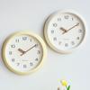 No Punch Wall Clock Living Room Modern Simplicity Cream Style Hanging Watch Dining Room Simple Wall Hanging Silent Round Clock